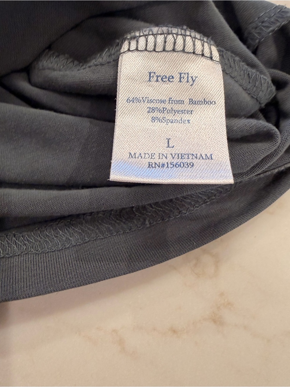 Free Fly Men’s Large Bamboo Performance Quarter Zip Pullover Blue Gray Stretch - Picture 7 of 9